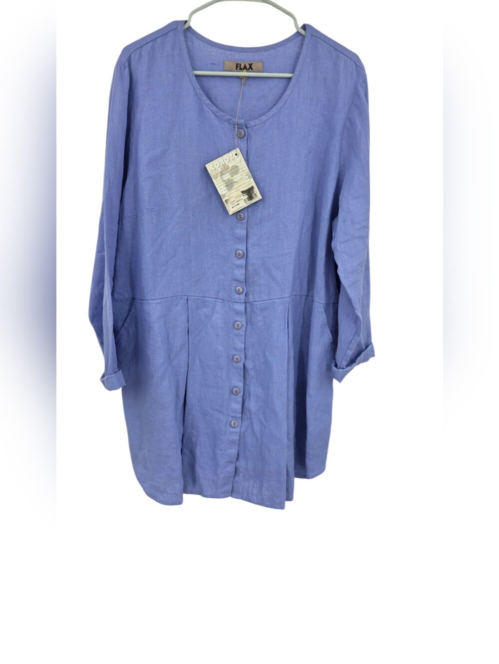 New Flax Linen Tunic Large